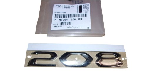 Emblème 98284028DX Peugeot 208 II Arrière Neuf Origine