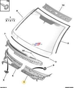 Grille D'Auvent 98119344XT Citroen C3 Gauche Neuf Origine