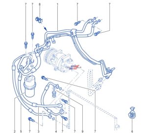 Tuyau de Climatisation 9246100Q0C Renault Trafic 3 Neuf Origine