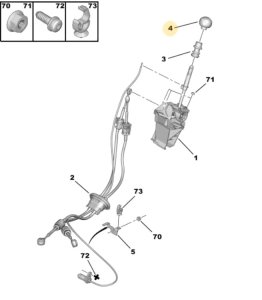 Pommeau de vitesse (5) Oryginał 2403Z5 Citroen C8 Peugeot 806