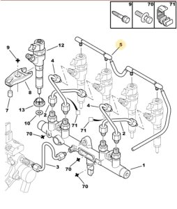 Tuyau D’alimentation Carburant 4578E2 Original Citroen Peugeot Fiat