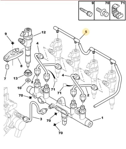 Tuyau D’alimentation Carburant 4578E2 Original Citroen Peugeot Fiat