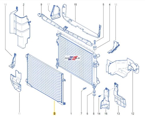 Condensateur de climatisation 2.0DCI Valeo 8200411148 Remplacement neuf Renault Trafic 2
