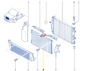Condenseur de climatisation Valeo 8200115543 Megane 2 Scenic 2