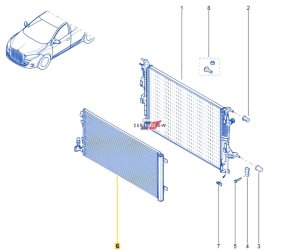 Condenseur de climatisation Valeo 921009956R Megane 3 Scenic 3