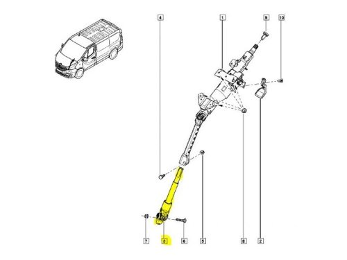 Colonne de Direction 4882000Q0J Renault Trafic 3 Neuf Origine