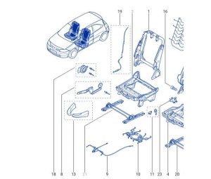 Câble De Siège 7701209291 Renault Megane 2 Neuf Origine