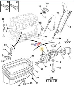 Refroidisseur D`Huile 98480768 Original Citroen Peugeot Fiat