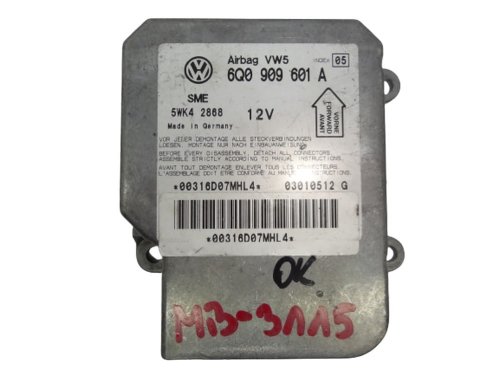 Module Capteur d'Airbag 6Q0909601A Volkswagen Neuf Origine