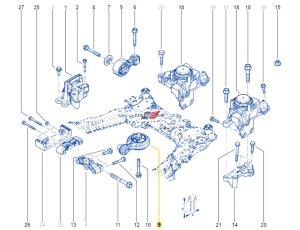 Support Moteur 113604BD0A Renault Koleos II 2019 Neuf Origine