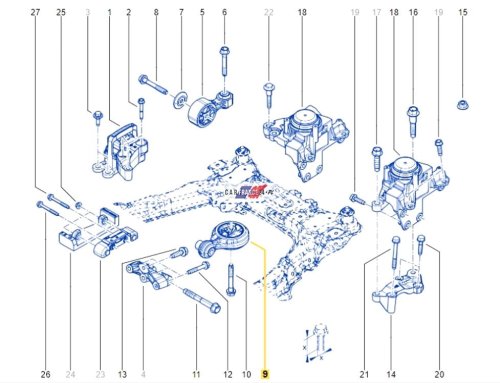 Support Moteur 113604BD0A Renault Koleos II 2019 Neuf Origine