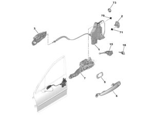 Serrure De Porte Avant Droit 9136FE Peugeot 407 Original 