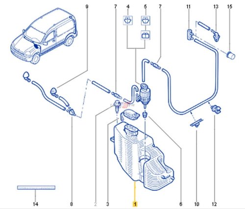 Réservoir Pulvérisateur 2748000QAF Nouvelle Original Renault Nissan