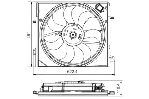 Motoventilateur De Moteur 698582 Renault 