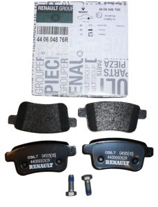 Plaquettes de Frein Arrière 440604876R Neuf OE Renault Kangoo II