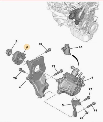 Poulie D'arbre A Came  1,4 1,6 E-HDI 193047 9683818280 Citroen Peugeot Ford Volvo