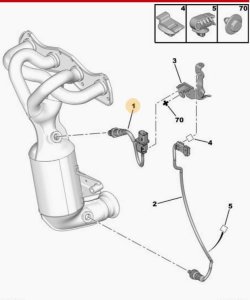 Sonde Lambda 1618V0 1.4 1.6 VTI Citroen Peugeot
