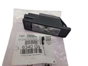 Éclairage de Plaque 6340G9 Citroen, Peugeot C2, C3, C4 Neuf Origine