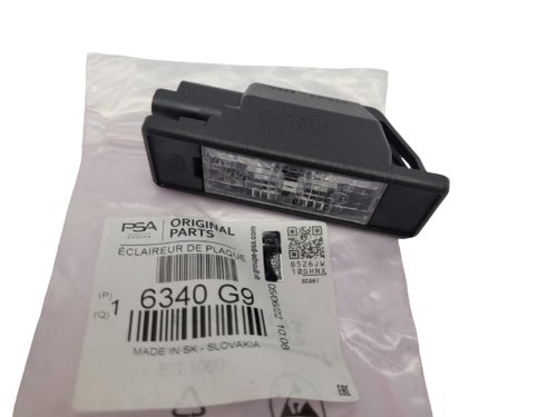 Éclairage de Plaque 6340G9 Citroen, Peugeot C2, C3, C4 Neuf Origine