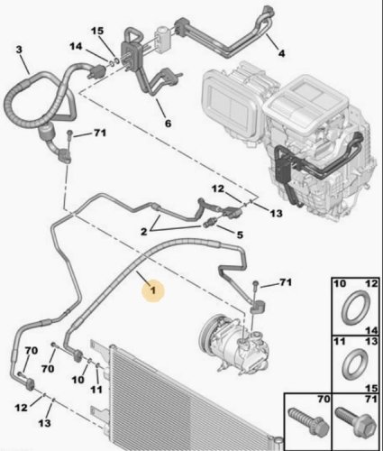 A/C Tuyau 3.0HDI 1607290680 Nouveau OE PSA Boxer 12-