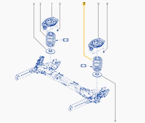 Ressort De Suspension Arrière 550204926R Trafic 3 Original 