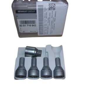 Boulons De Roue 8201716643 Set Antivol Renault Dacia Original