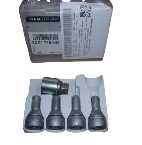 Boulons De Roue 8201716643 Set Antivol Renault Dacia Original