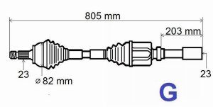 Arbre De Transmission Droit 8200184199 Renault Megane II 2.0 16V Original