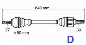 Arbre De Transmission Gauche T5976 Renault Laguna III 2.0DCI