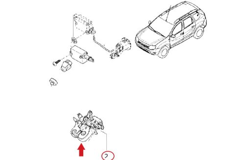 Serrure De Coffre Hayon 905039326R  Dacia Duster Logan 2 Original