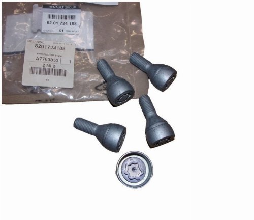 Boulons De Roue 8201724188 Renault Antivol Set Original Nouveau