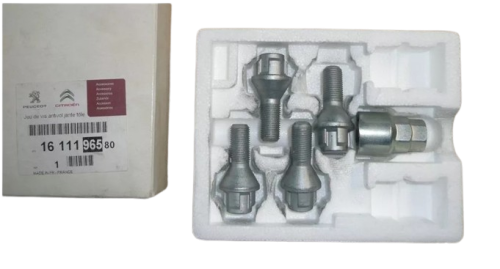 Boulons De Roue 1611196580 Kit Antivol PSA Original Neuf