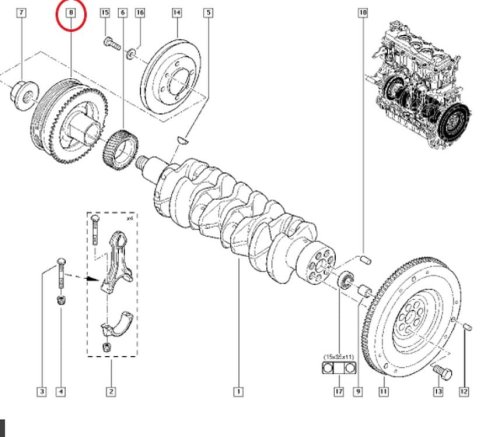 Poulie D`Arbre  12303DC000 Master 2 Movano Mascott 3.0 DCI Nouvelle Original