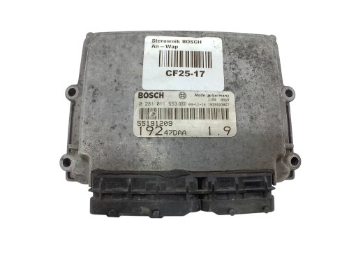 Calculateur ECU 0281011553  55198058  19247EAA Bosch Fiat