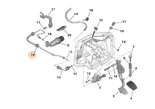Durite Hydraulique 215619 Citroen, Peugeot, Fiat, Lancia Jumpy 2, Evasion, C8 Neuf Origine
