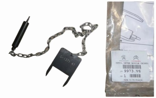 Outil de déverrouillage de ceinture de sécurité 9973V6 9973.V6 Citroën C4 Picasso Original Neuf 