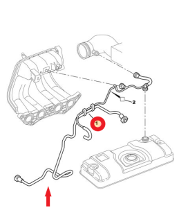 Tuyau D’alimentation Carburant  1574C1 Peugeot 206 1.4 Nouvelle Original 