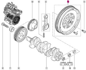 Volant Moteur Bimasse 123000785R Renault Koleos Qashqai X-Trail 2.0 dCi Original 