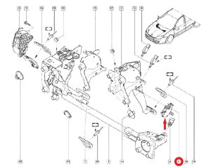 Sensor De Pédale D`Embrayage 2530000QAA Megane Scenic Laguna III Original 