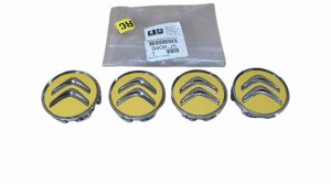 Cache-moyeu pour jantes alliage 59 mm 9406.J5 9406J5 Jaune Citroën C1/C2/C3 Original Neuf
