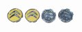 Dekielek Do Alufelgi 59mm 9406.J5 9406J5 Żółty Citroen C1/C2/C3 Oryginał Nowy