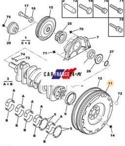 Volant Moteur Bimasse 9676226780 Citroen Peugeot Original 