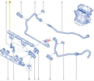 Rampe d'Injection 1752000QAB Renault Kangoo 1, Kangoo 2, Laguna 1 Neuf Origine
