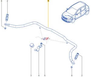 Barre Stabilisatrice 546118062R Dacia Logan 2, Sandero 2 Neuf Origine