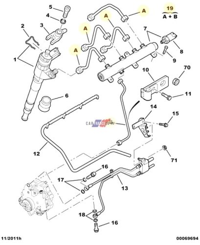Tuyau D’alimentation Carburant 1570R8 Jumper Boxer Ducato 3.0 HDi 3.0JTD