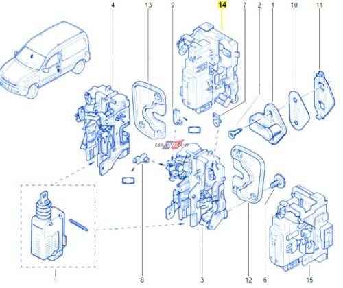Serrure De Porte Droit 8050200Q0B Renault Nissan Original 