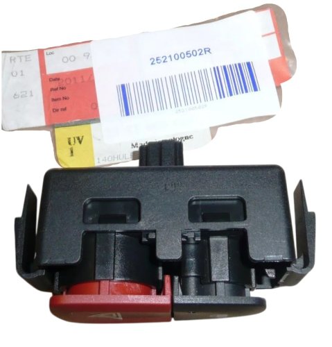 Interrupteur de Feux de Détresse 252100502R Renault Megane III Fluence Dacia Lodgy Original Neuf
